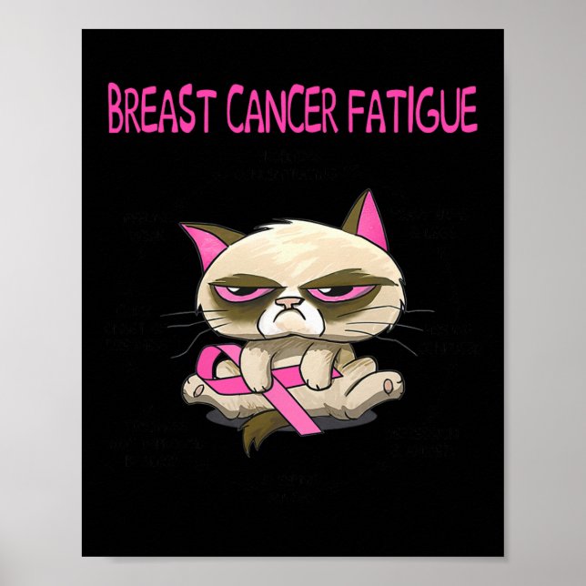 Cancer Trötthet Katt Poster (Framsidan)
