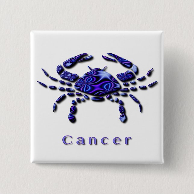 Cancer undertecknar kvadrerar knäppas knapp (Framsida)