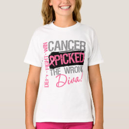 Cancer valde den fla divaen - bröstcancer t shirt