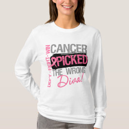 Cancer valde den fla divaen - bröstcancer t shirt