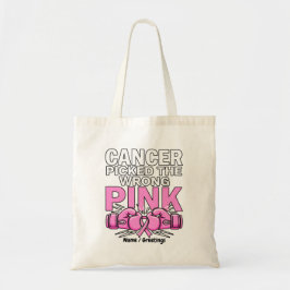 Cancer Valde Fel Bröstcancer Kämpe Rosa Tygkasse
