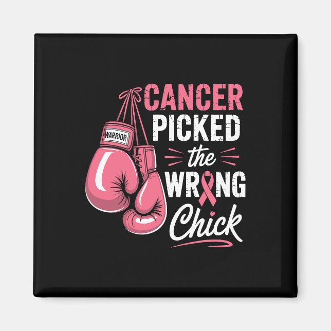 Cancer Valde Fel Bröstcancer Medvetenhet Magnet (Framsidan)