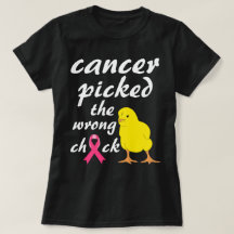 Cancer valde fel chick för cancermedvetenhet