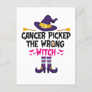 Cancer Valde Fel Häxa Roligt Halloween Present Vykort