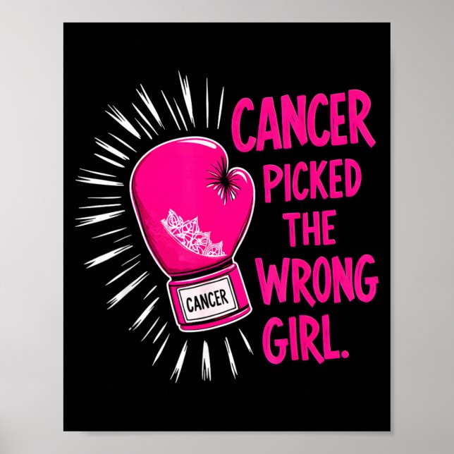 Cancer Valde Fel Kvinna Bröstcancer Poster (Framsidan)