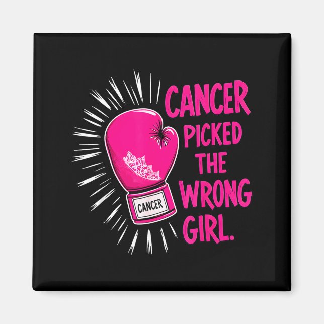 Cancer Valde Fel Rutan Bröstcancer Magnet (Framsidan)