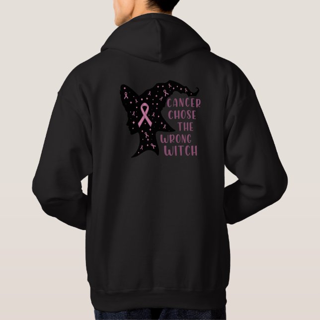 Cancer Välj fel Witch Hoodie (Baksida)