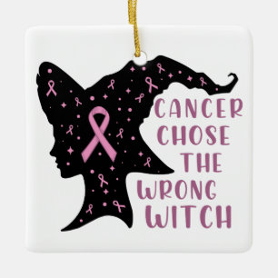 Cancer Välj fel Witch Julgransprydnad Keramik