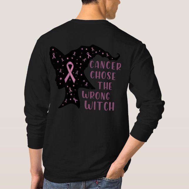Cancer Välj fel Witch T Shirt (Baksida)
