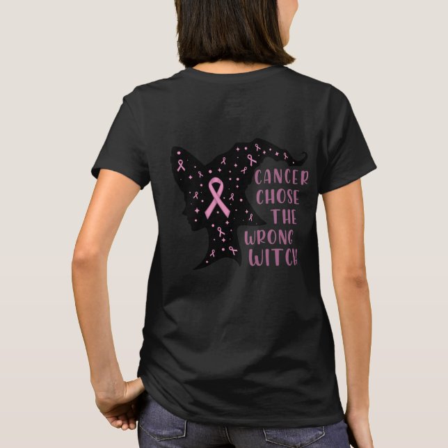Cancer Välj fel Witch T Shirt (Baksida)