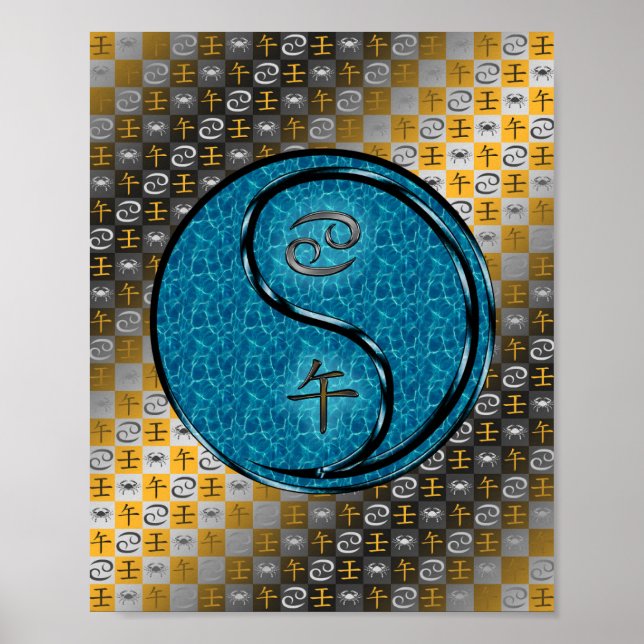 Cancer & Vatten Horse Poster (Framsidan)