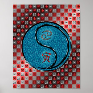 Cancer & Vatten Tiger Poster