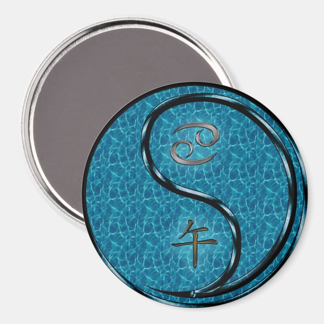Cancer & Vattenhäst Magnet (Front/Back)