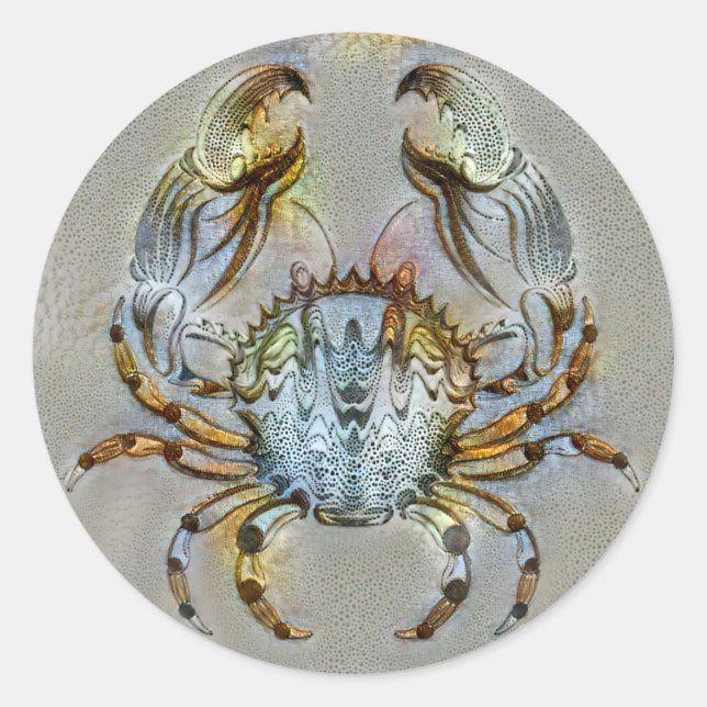 Cancer Venedig Runt Klistermärke (Framsida)