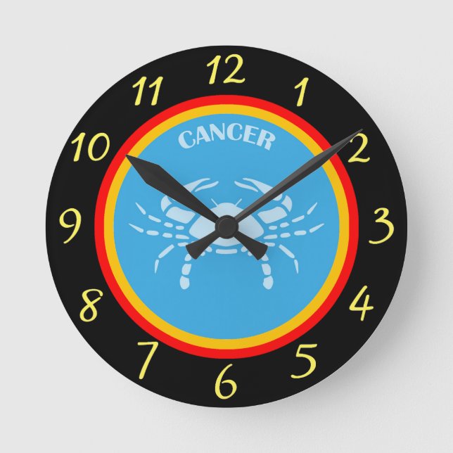 Cancer Wall Clock Rund Klocka (Framsida)