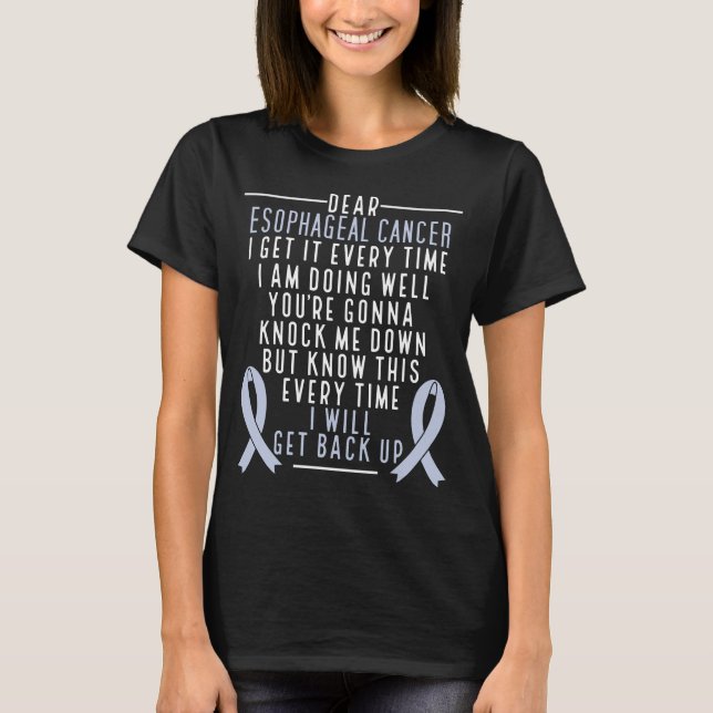 Cancer Warrior I kommer att väcka medvetenhet om c T Shirt (Framsida)