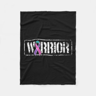 Cancer Warrior - Militär Stil-medvetandehöjande ba Fleecefilt