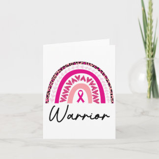 Cancer Warrior Rosa Breast Cancer Awareness Rainbo Kort