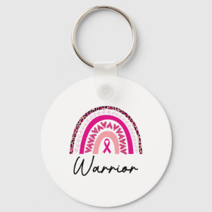 Cancer Warrior Rosa Breast Cancer Awareness Rainbo Nyckelring