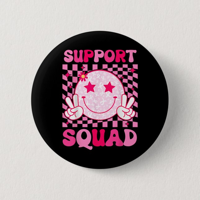 Cancer Warrior Support Squad Breast Cancer Awarene Knapp (Framsida)