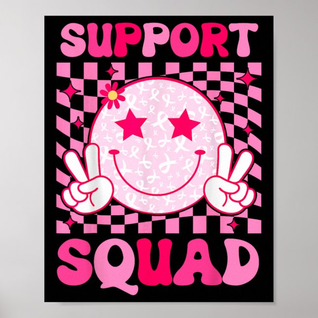 Cancer Warrior Support Squad Breast Cancer Awarene Poster (Framsidan)
