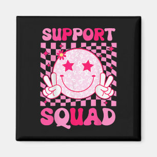 Cancer Warrior Support Squad Bröstcancer Medvetenh Magnet