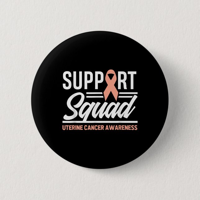 Cancer Warrior Support Squad Uterine Cancer Awaren Knapp (Framsida)