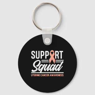Cancer Warrior Support Squad Uterine Cancer Awaren Nyckelring