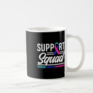 Cancer Warrior Support Thyroid Cancer på kvadratfo Kaffemugg