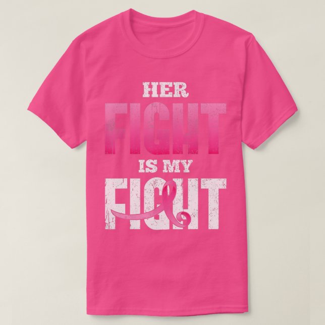 Cancer Warrior Supporter Rosa Ribbon Breast Cancer T Shirt (Design framsida)