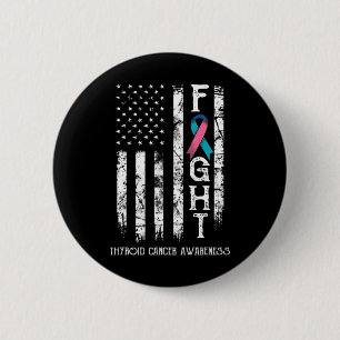 Cancer Warrior US Flagga 1 Knapp