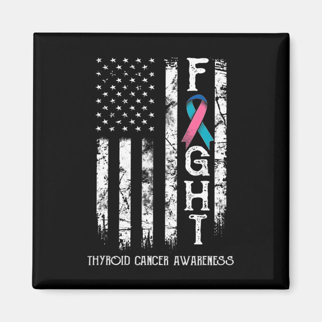 Cancer Warrior US Flagga 1 Magnet (Framsidan)