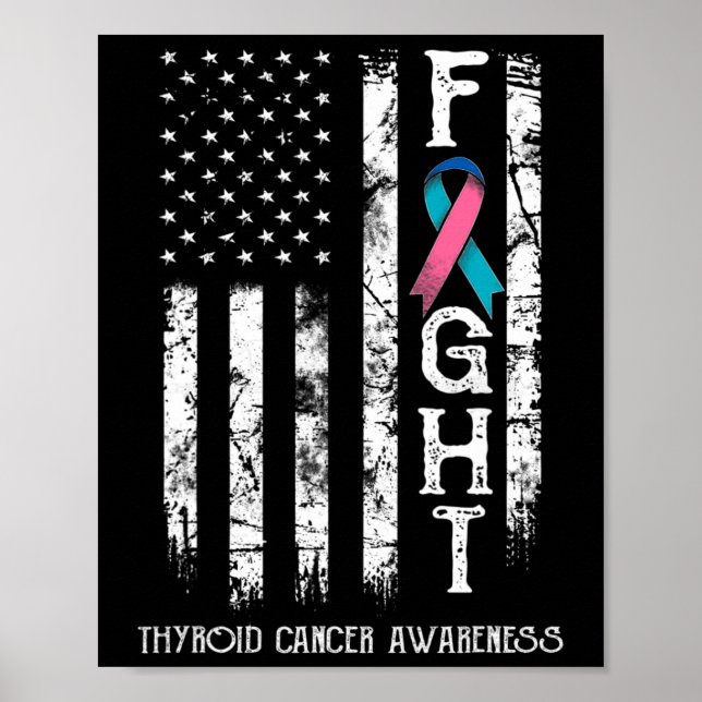 Cancer Warrior US Flagga 1 Poster (Framsidan)