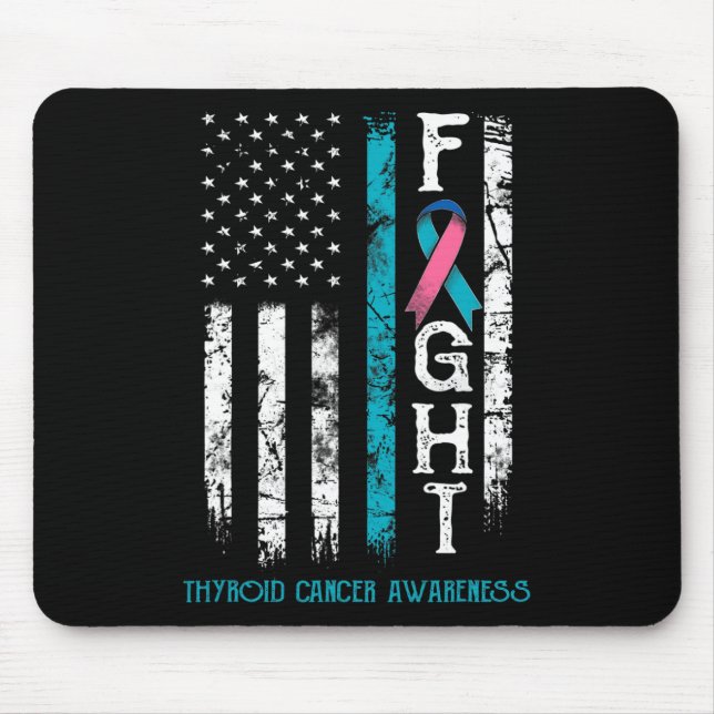 Cancer Warrior US Flagga Musmatta (Framsidan)