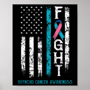 Cancer Warrior US Flagga Poster