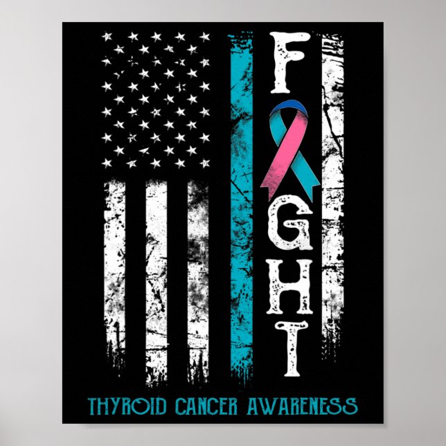 Cancer Warrior US Flagga Poster (Framsidan)