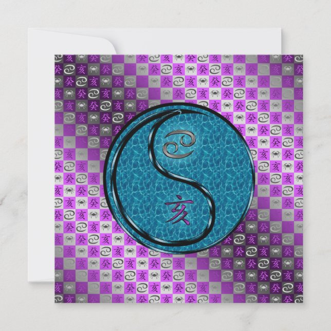 Cancer & Water Boar Kort (Framsida)