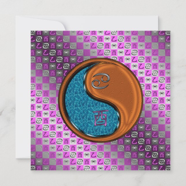 Cancer & Wood Rooster Kort (Framsida)