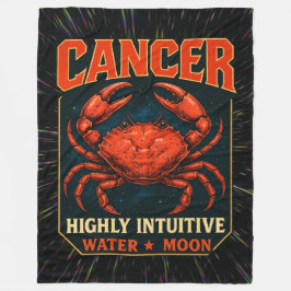 Cancer Zodiac 80's Sten Band Inspired Astrology Fleecefilt
