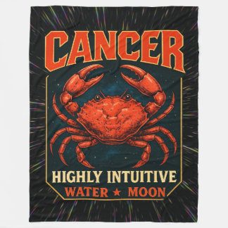 Cancer Zodiac 80's Sten Band Inspired Astrology Fleecefilt