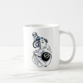 Cancer Zodiac Art Deco Dam Kaffemugg