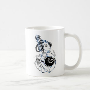 Cancer Zodiac Art Deco Dam Kaffemugg