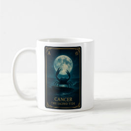Cancer Zodiac Art – Moonlit Crab and Ocean Kaffemugg