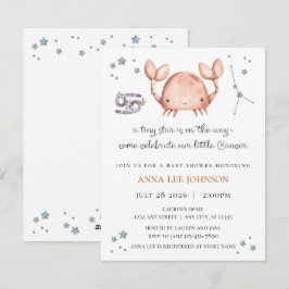 Cancer Zodiac Baby Shower Invitation Julkort