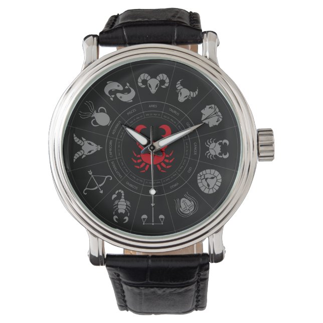 Cancer Zodiac Birthday Gift Armbandsur (Framsida)
