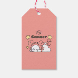 Cancer Zodiac Charm - Adsible Crab-Ccap Bunny Presentetikett