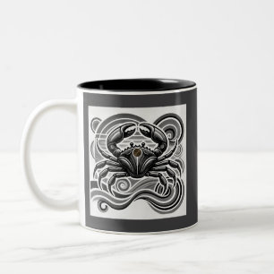 Cancer Zodiac Coffee Mugg Black and White