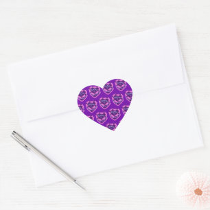 Cancer Zodiac Coquette Heart Birthday Cake Hjärtformat Klistermärke