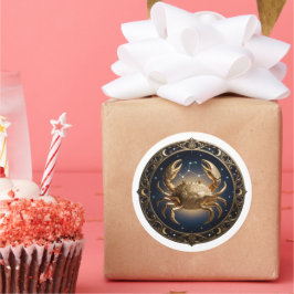 Cancer Zodiac Crab Runt Klistermärke