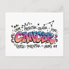 Cancer Zodiac Graffiti   Vykort